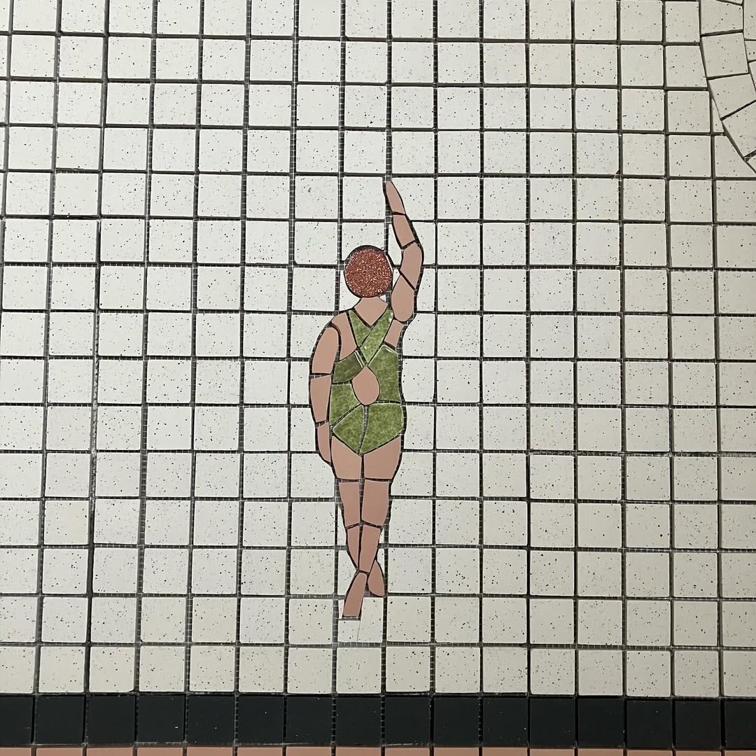 Swimmers mosaic tiles by Suzanne Manufacture