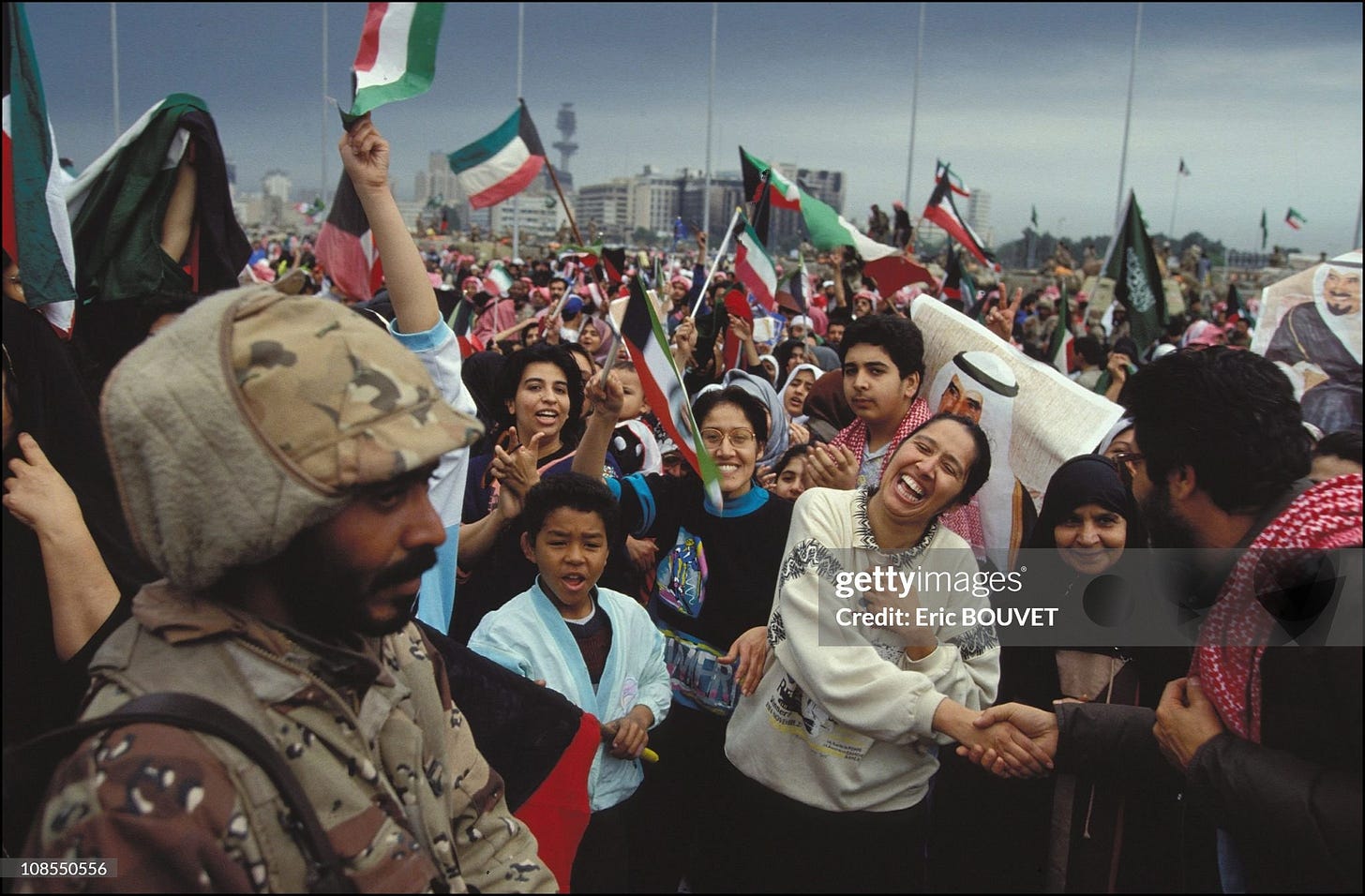 Gulf War in Kuwait city, Kuwait on February 27th, 1991. Gulf War in Kuwait city, Kuwait on February 27th, 1991.