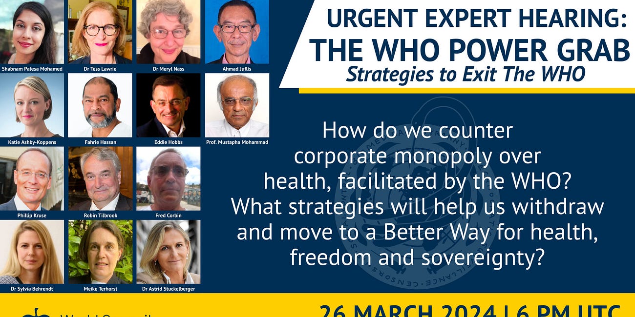 Expert Hearing: The WHO Power Grab