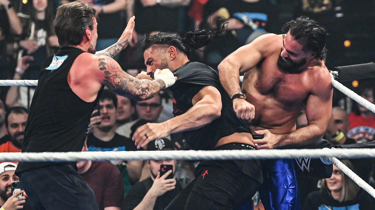 Five things to watch: Roman Reigns vs. CM Punk vs. Seth Rollins at  WrestleMania | WWE