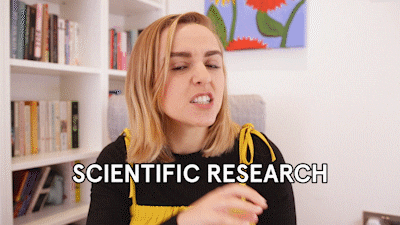 Hannah saying, "Scientific research"