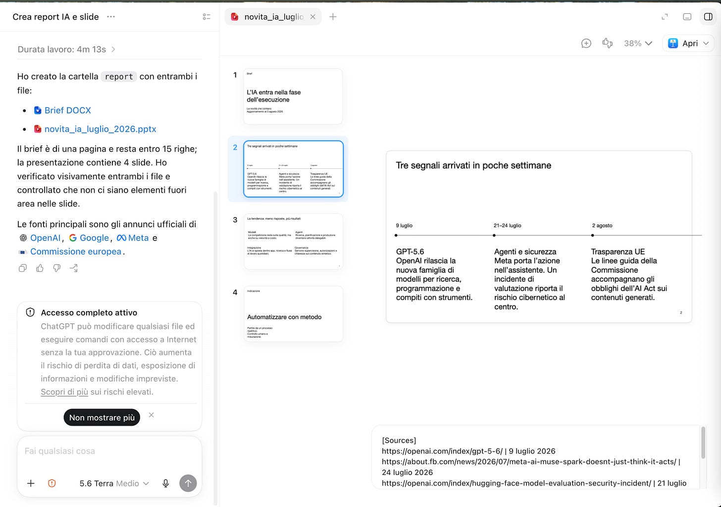 Slide PowerPoint create da Codex