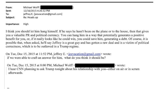 Epstein Victim Testimony Clears Trump