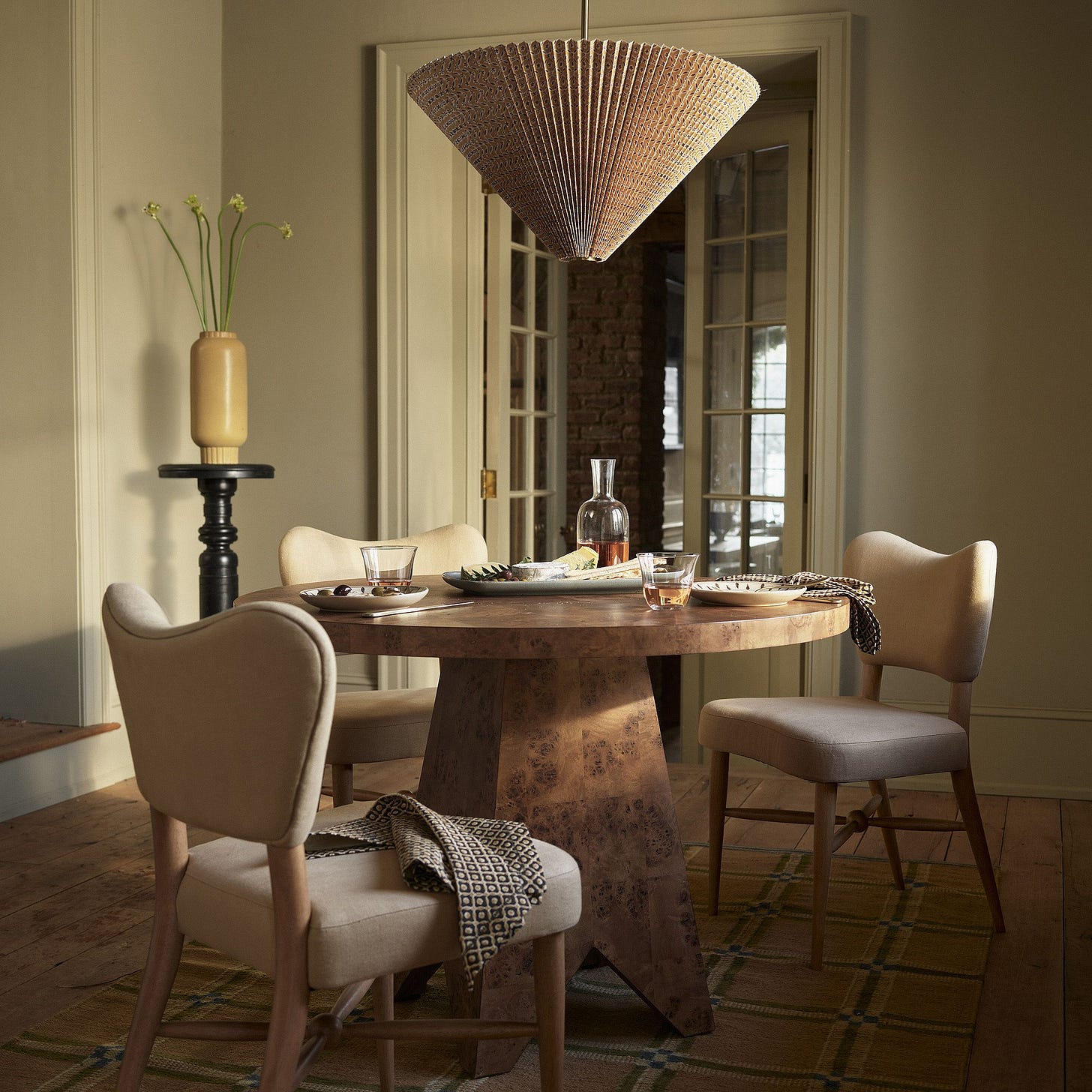 Alt image 3 for Pierce &amp; Ward Burl Wood Round Bistro Table (42&quot;)