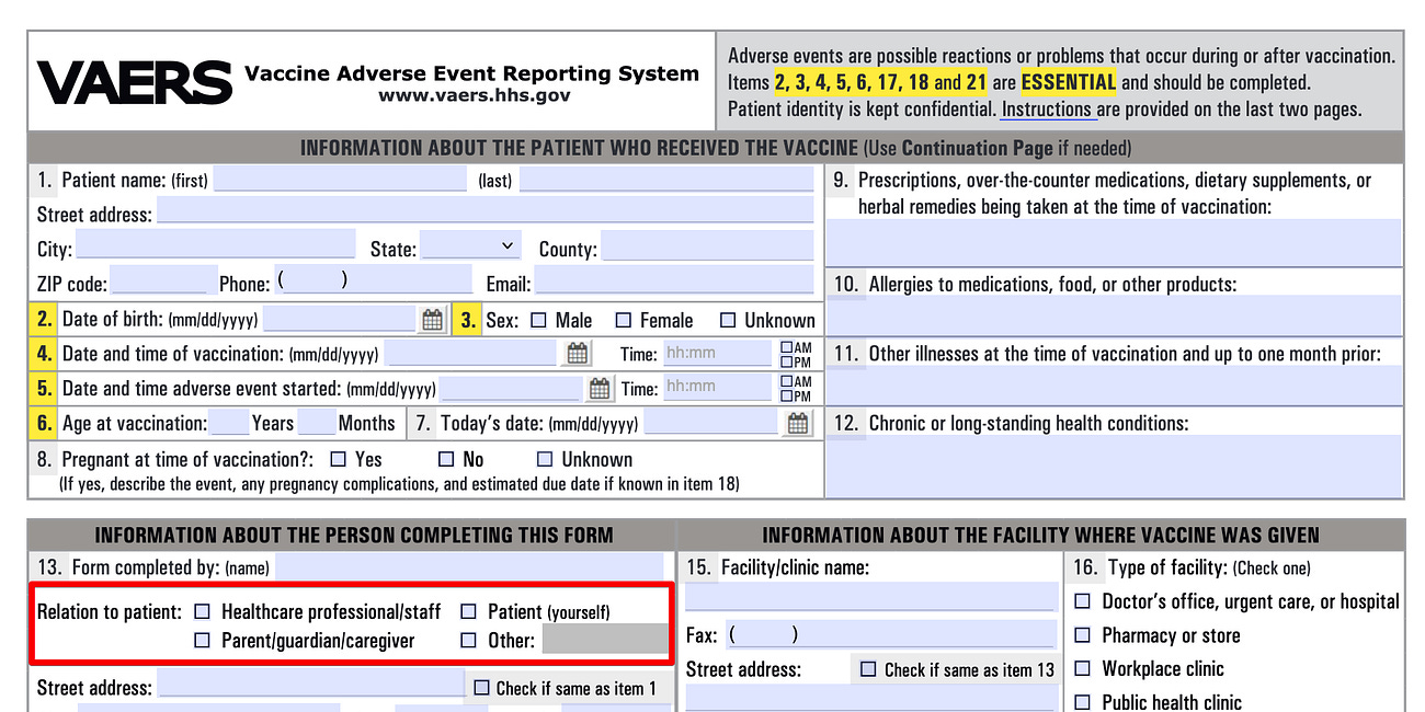 Identifying REPORTER field from the writeups of serious VAERS reports