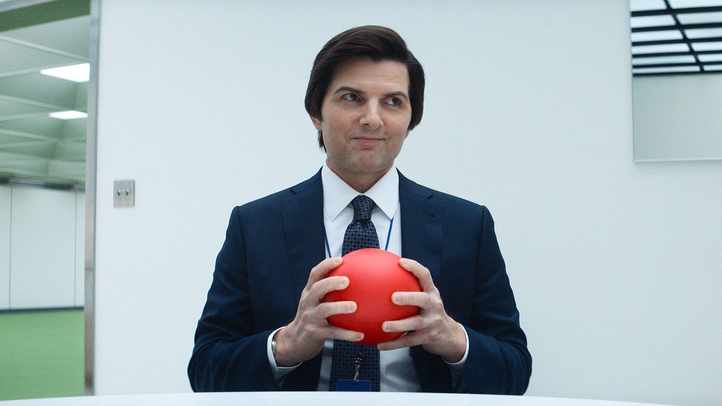 Image may contain Adam Scott Blazer Clothing Coat Jacket Accessories Formal Wear Tie Adult Person and People