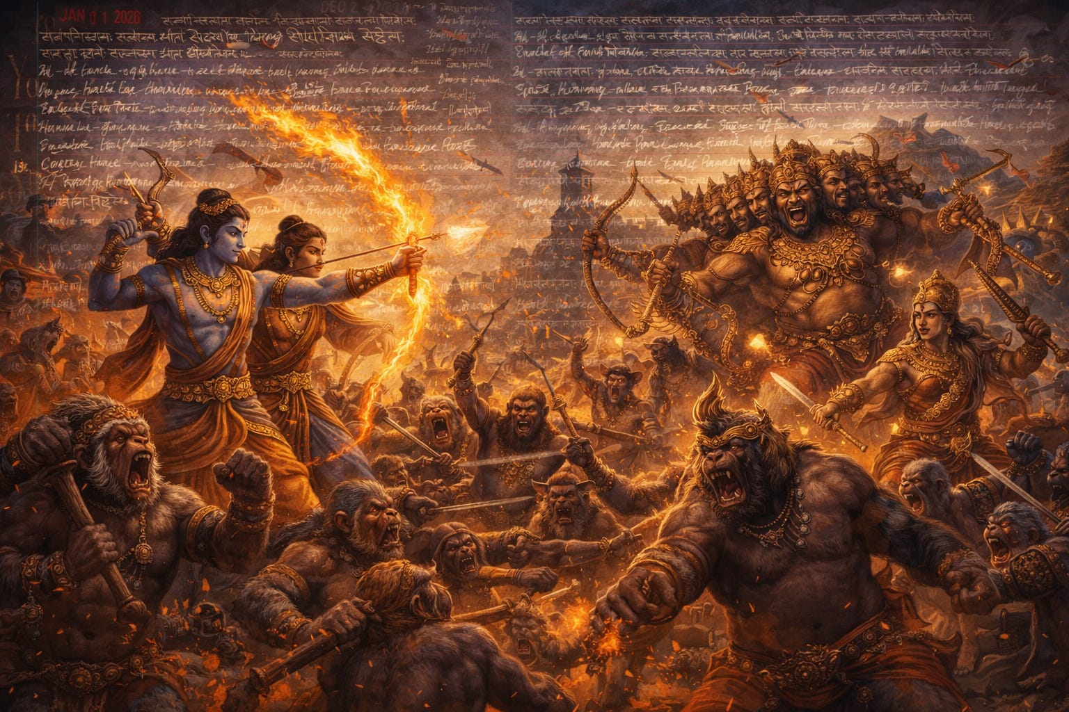 Kalanemi Ramayana as It Rhymes. Canto 1-2 - by JMC - The Lab Stack