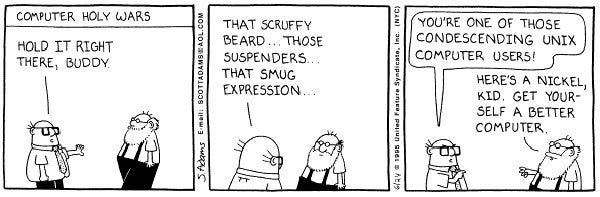 OT] Dilbert cartoon featurng Linux