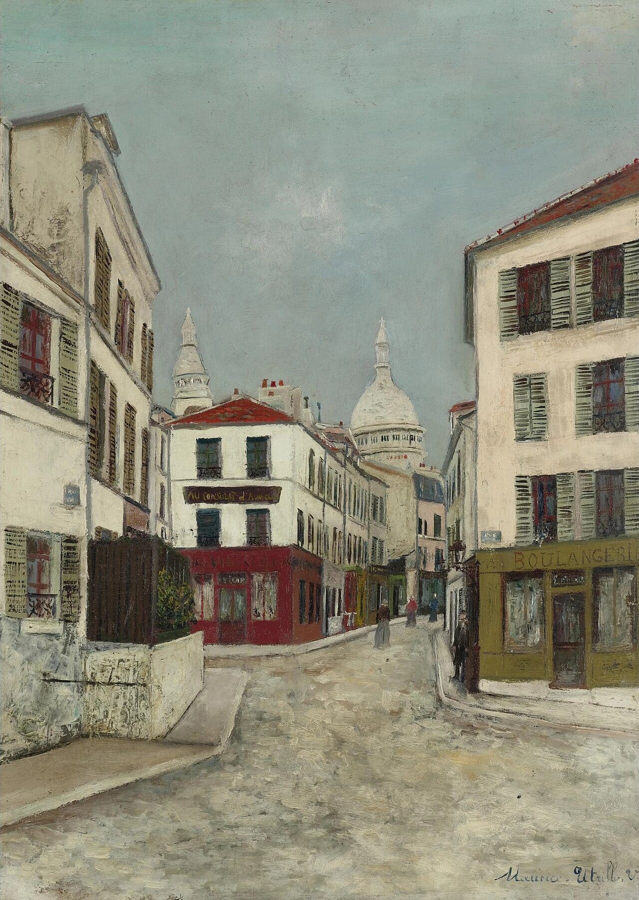 Maurice Utrillo, La Rue Norvins, Montmartre, 1910 Maurice Utrillo, La Rue Norvins, Montmartre, 1910