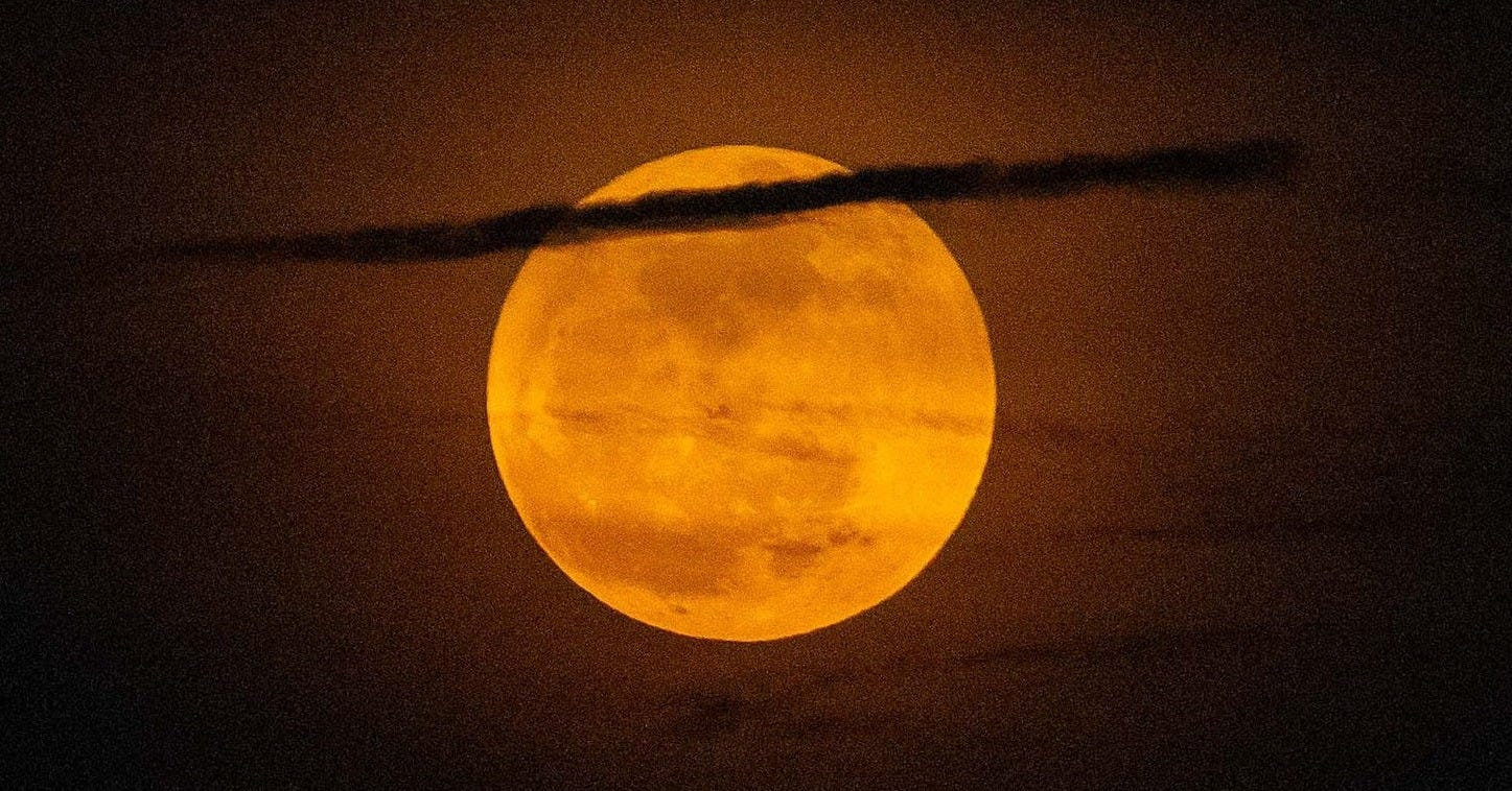 The sturgeon supermoon rises in Kuala Lumpur, Malaysia, on August 9, 2025. (Photo by Mohd Firdaus/NurPhoto via Getty Images)