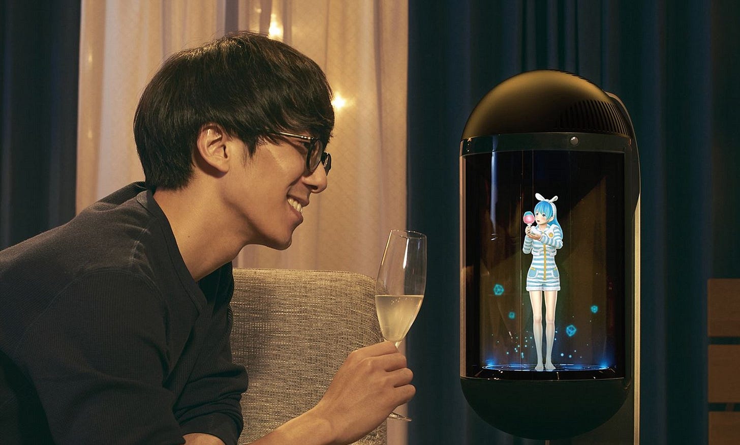 $1300 holographic AI 'wife' can chat with you (if you keep paying her $14 a  month 'living expenses) | Daily Mail Online