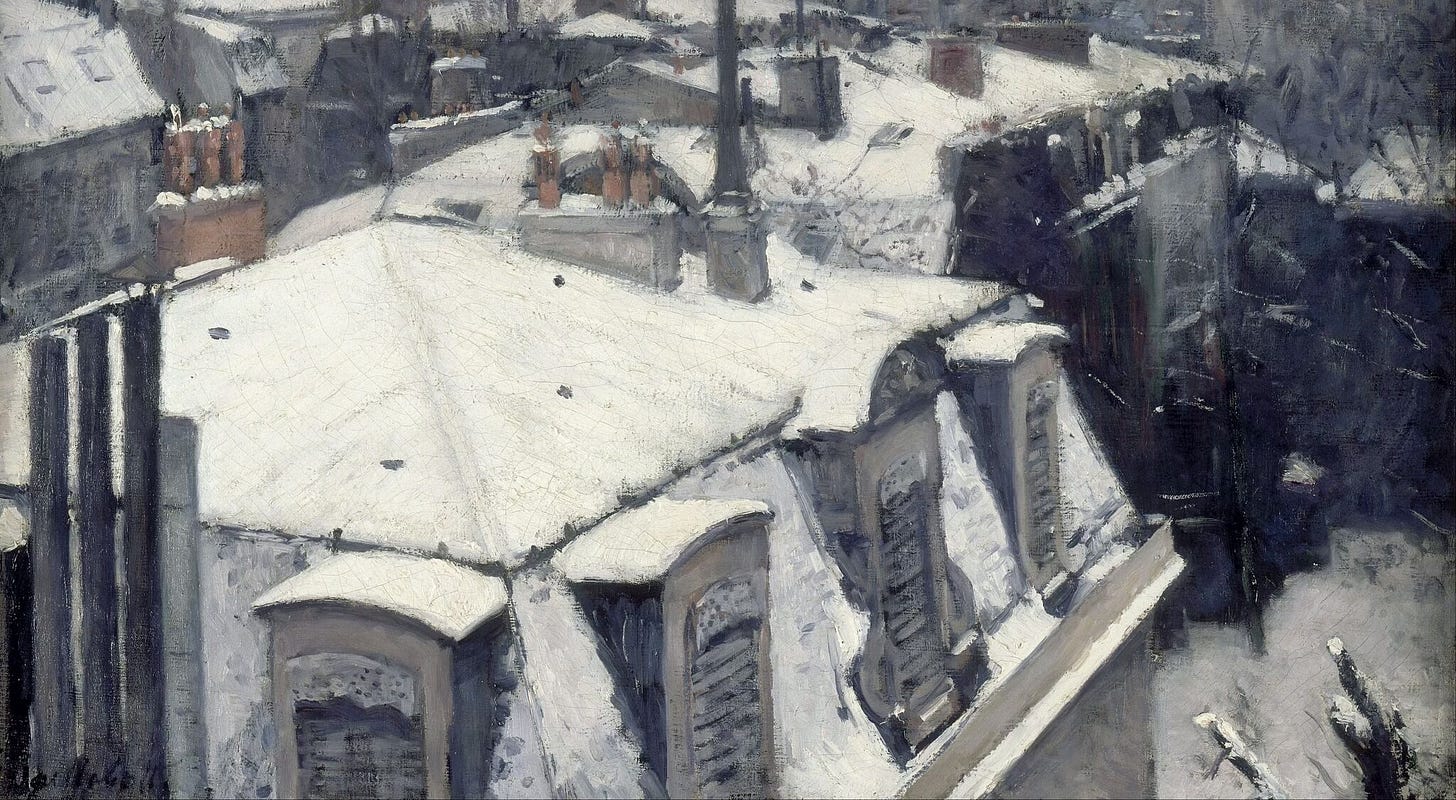 Snowy rooftops