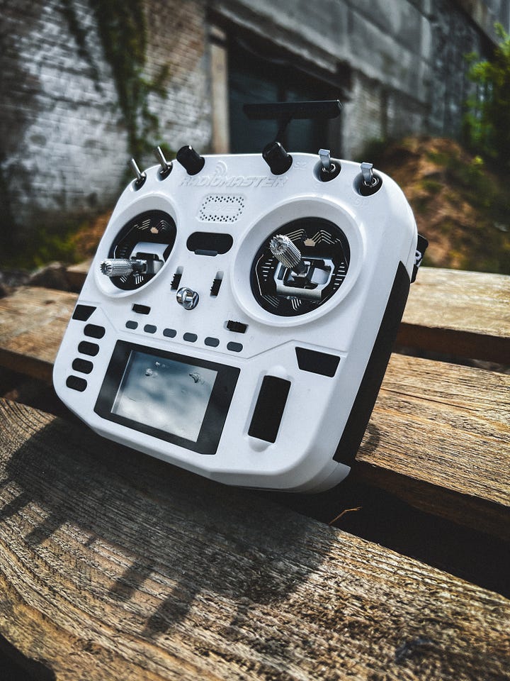 Stylish RadioMaster TX15 (Red) and Boxer Crush (White)