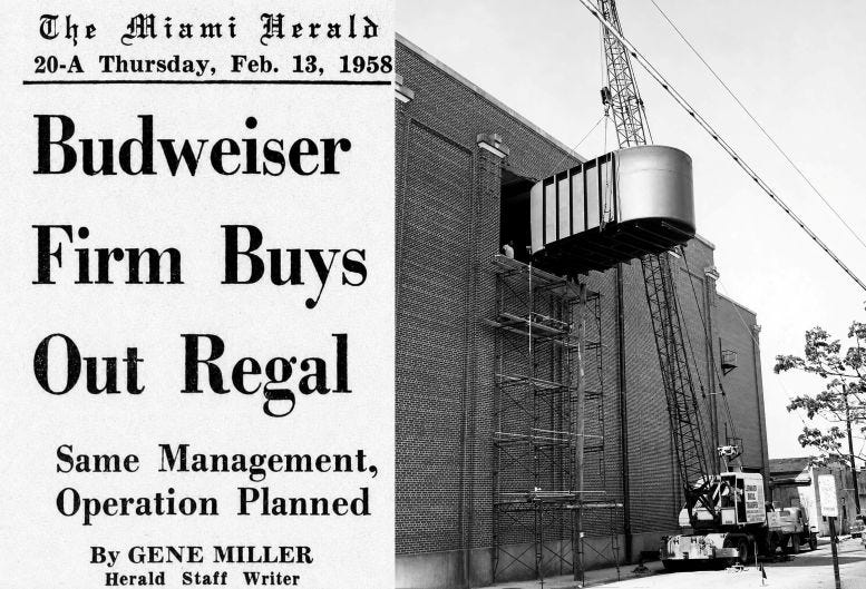  Composite of headline in the Miami Herald on February 6, 1958, and the addition of new equipment to the plant in 1958. Courtesy of Casey Piket.