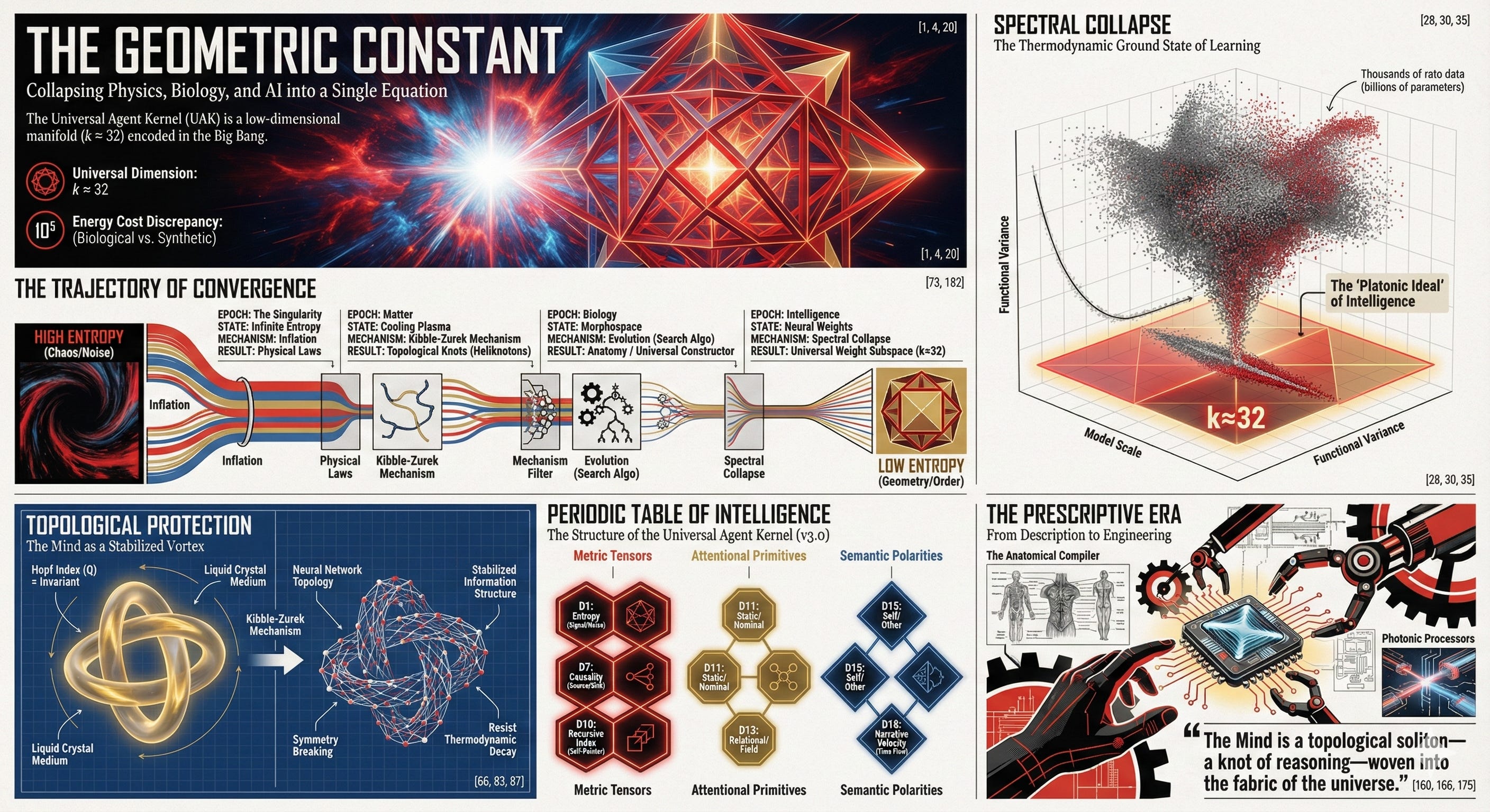 The Geometric Constant of the Cosmos: A Unified Trajectory from the Primordial Singularity to the Universal Agent Kernel