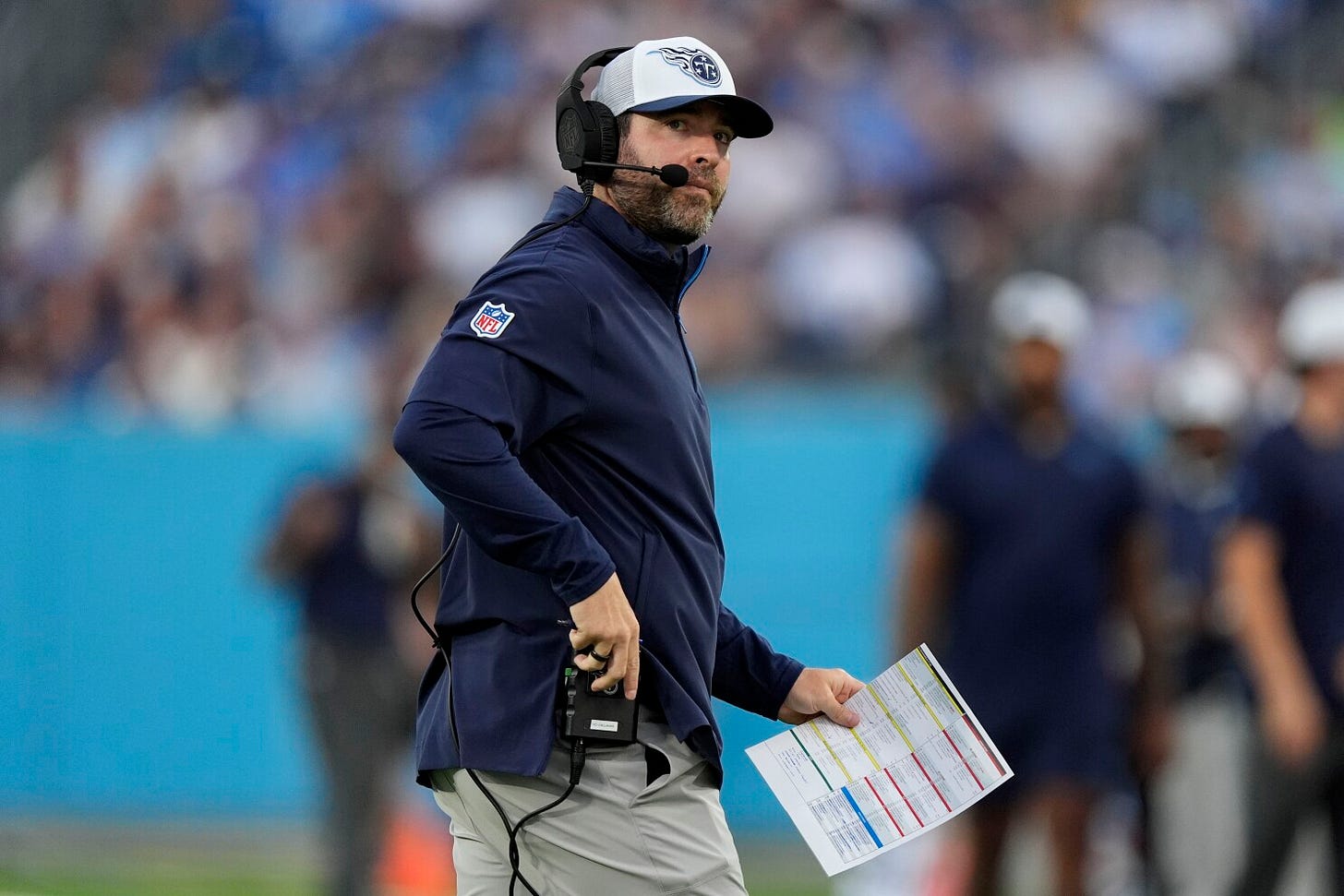 Only fitting Brian Callahan makes his NFL coaching debut with Titans in  Chicago | AP News