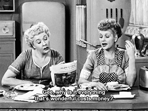 Lucy and Ethel go to charm school. "I kept waiting for Ethel to say trick  or treat!" – @loving-lucy on Tumblr