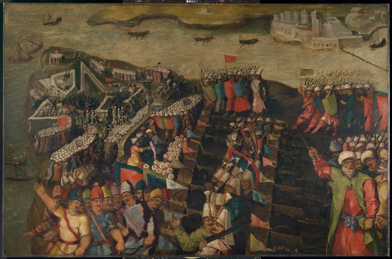 Die Belagerung von Malta: Eroberung von St. Elmo, 23. Juni 1565, spätes 16.  Jahrhundert