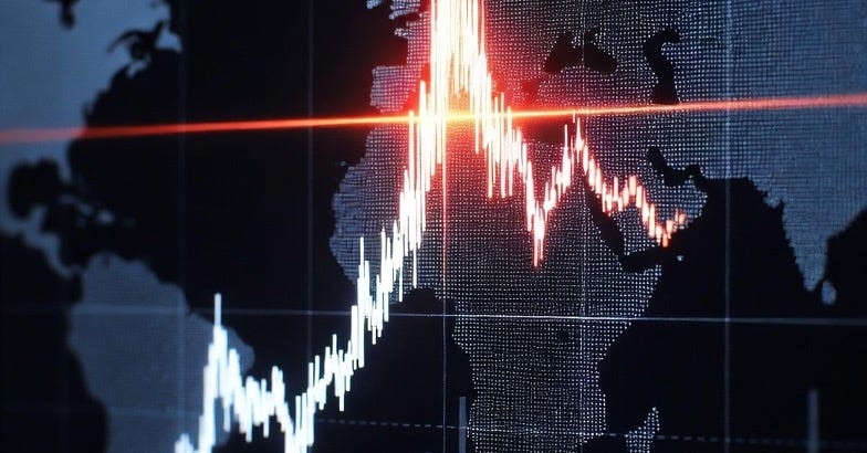 A dramatic surge in carbon credit prices on a financial chart with a world map background. A dramatic surge in carbon credit prices on a financial chart with a world map background.
