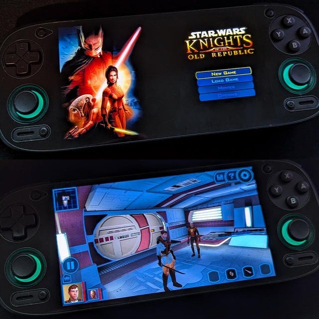 Those with Android devices. Star Wars KOTOR 1+2 are both free on Epic Games  store right now and play perfectly! : r/SBCGaming
