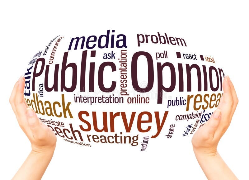 Public Opinion Word Cloud Hand Sphere Concept Stock Photo - Image of  responding, reaction: 127730474