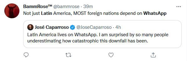 Tweet:Not JUST Latin Ameria, most foreign nations depend on it.