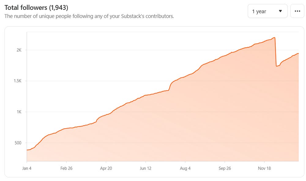My Substack 2025 Recap on Growth and Building Connections