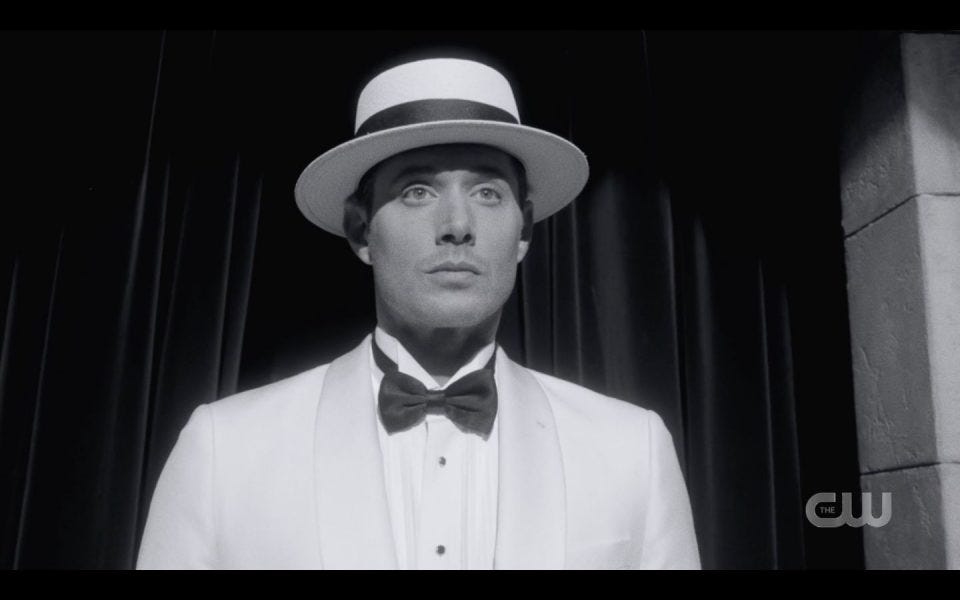 Dean Winchester about to tap dance under nitrous oxide dental time Dean Winchester about to tap dance under nitrous oxide dental time