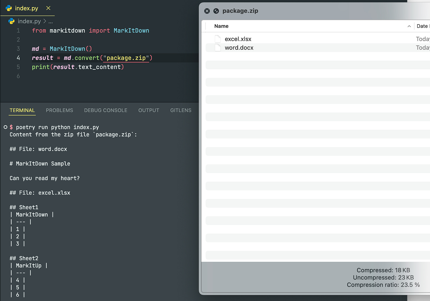 Zip Example Zip Example