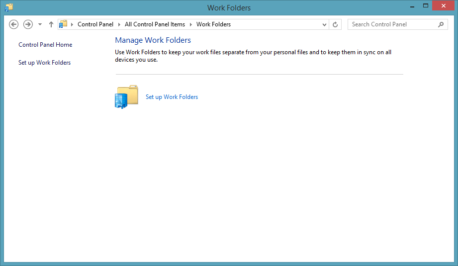 Work Folders Windows 8.1 Work Folders Windows 8.1