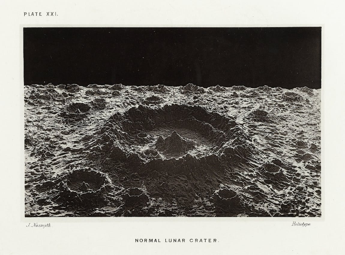 Photographs of (models of) the moon (1874) — The Public Domain Review