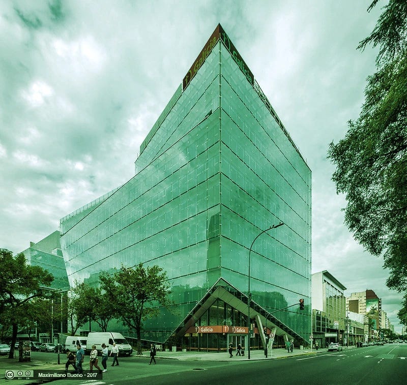 Banco Galicia, Buenos Aires. Image: Wikimedia Commons
