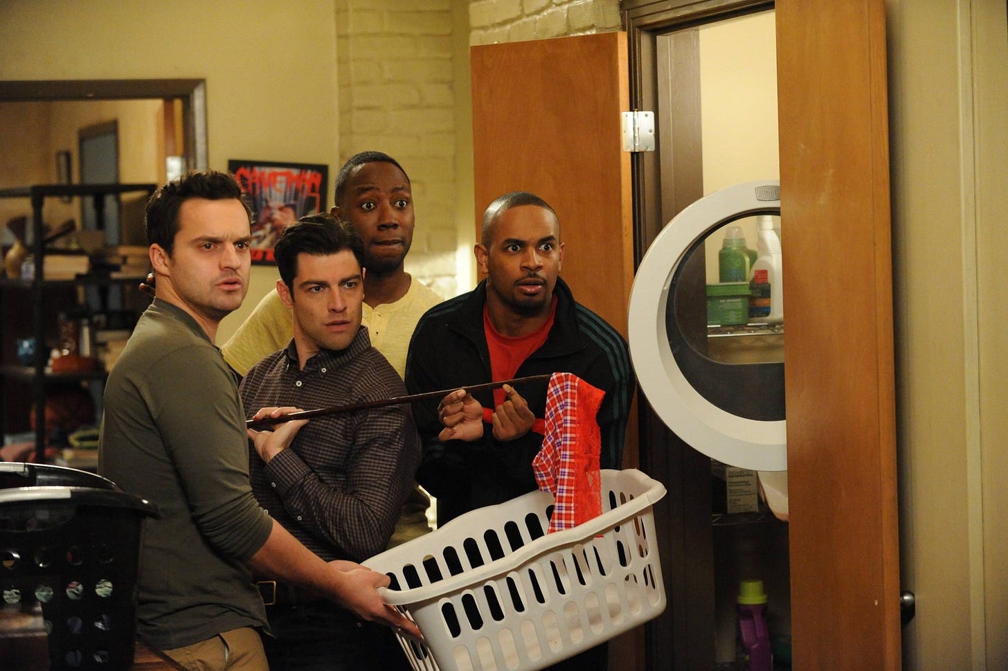 Nick, Schmidt (Max Greenfield), Winston (Lamorne Morris), and Coach | Here  Are More Pictures of Prince Just Bein&#39; Prince on New Girl | POPSUGAR  Entertainment Photo 3