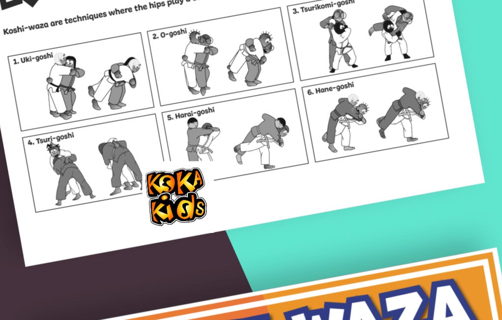 Koshi-waza Award Certificate + Study Sheet