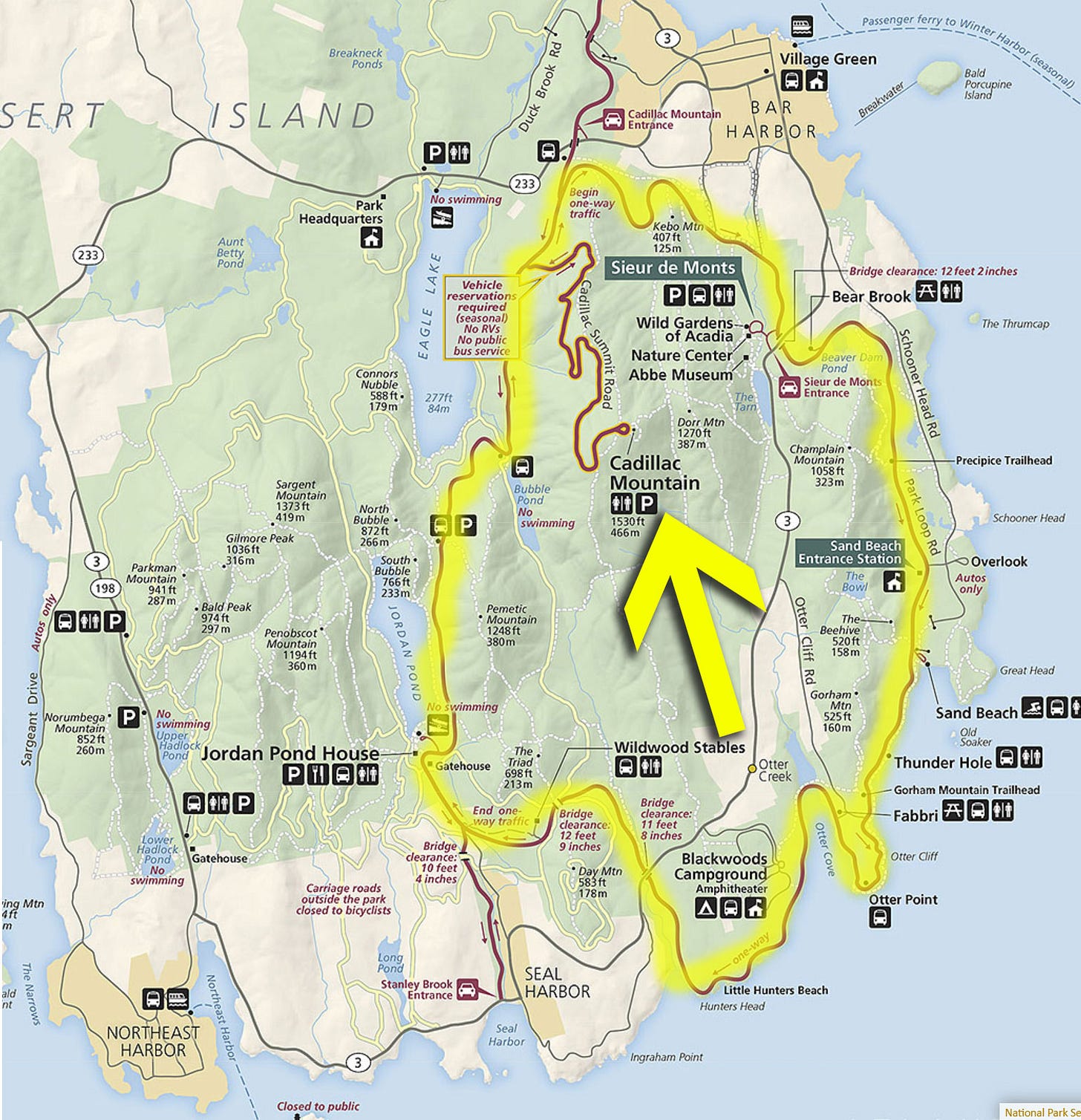 Acadia National Park Map