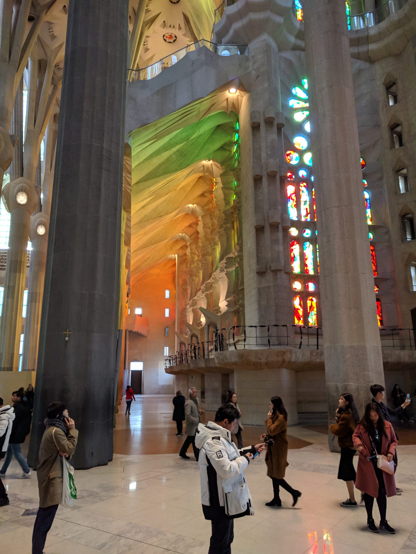 interior of La Sagrada Familia