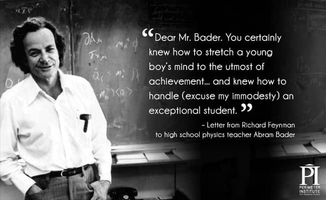 Feynman thanking his teacher