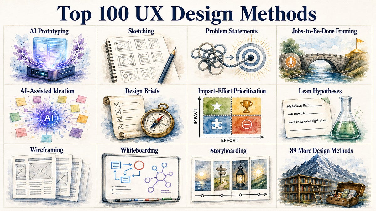 The UX Method Hierarchy: Why Framing Beats Rendering, and AI Prototyping Just Topped the Chart