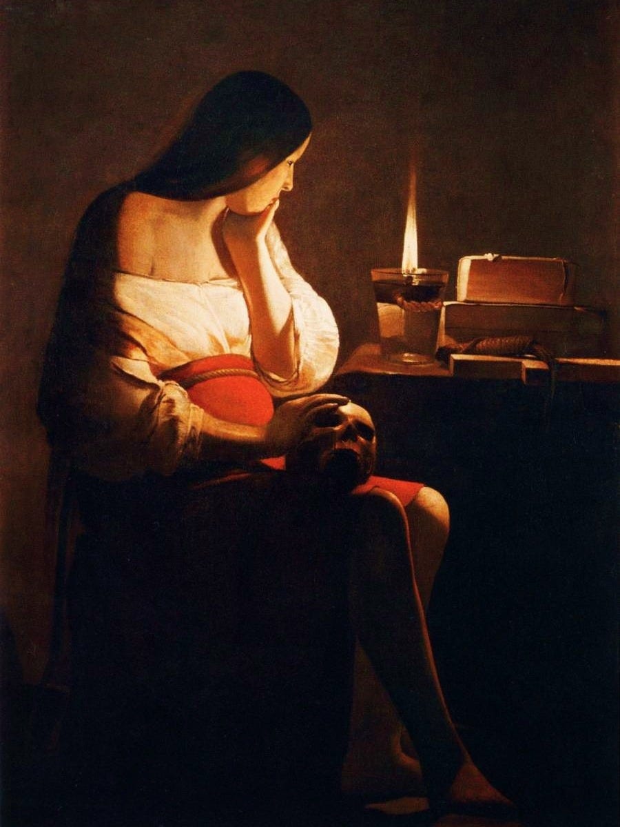Georges de La Tour, Magdalen of Night Light, 1640-45. Oil on canvas ...