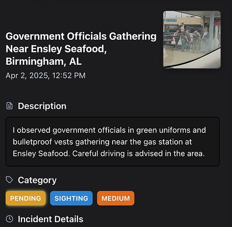 Screenshots of user posts on SignalSafe from April 2, 2025