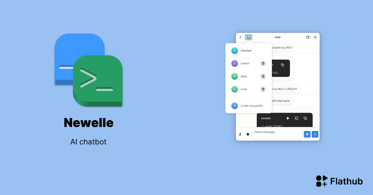 Install Newelle on Linux | Flathub