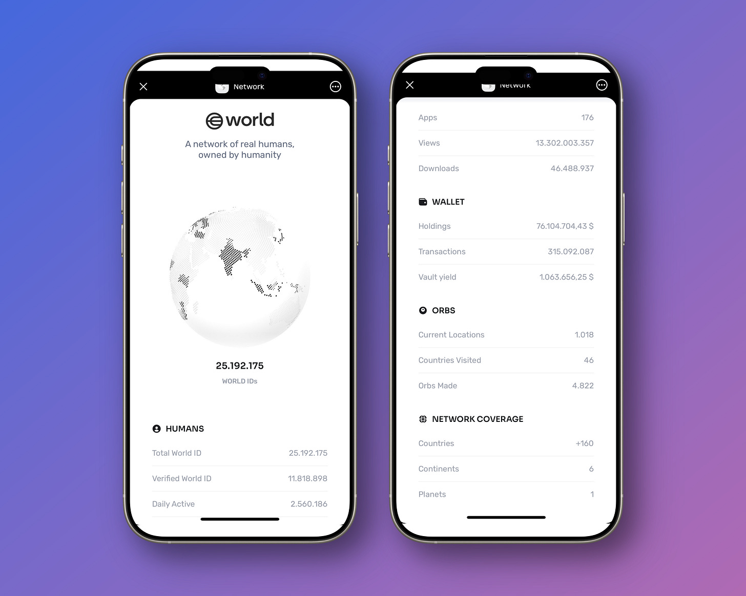 Network Mini App on the World App.