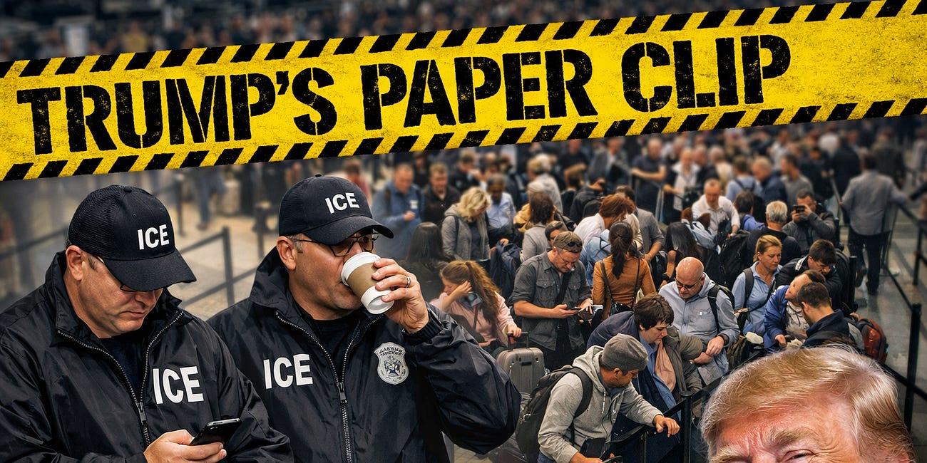 Trump's "Paper Clip" Fix: ICE Agents Standing Around Airports Doing Nothing
