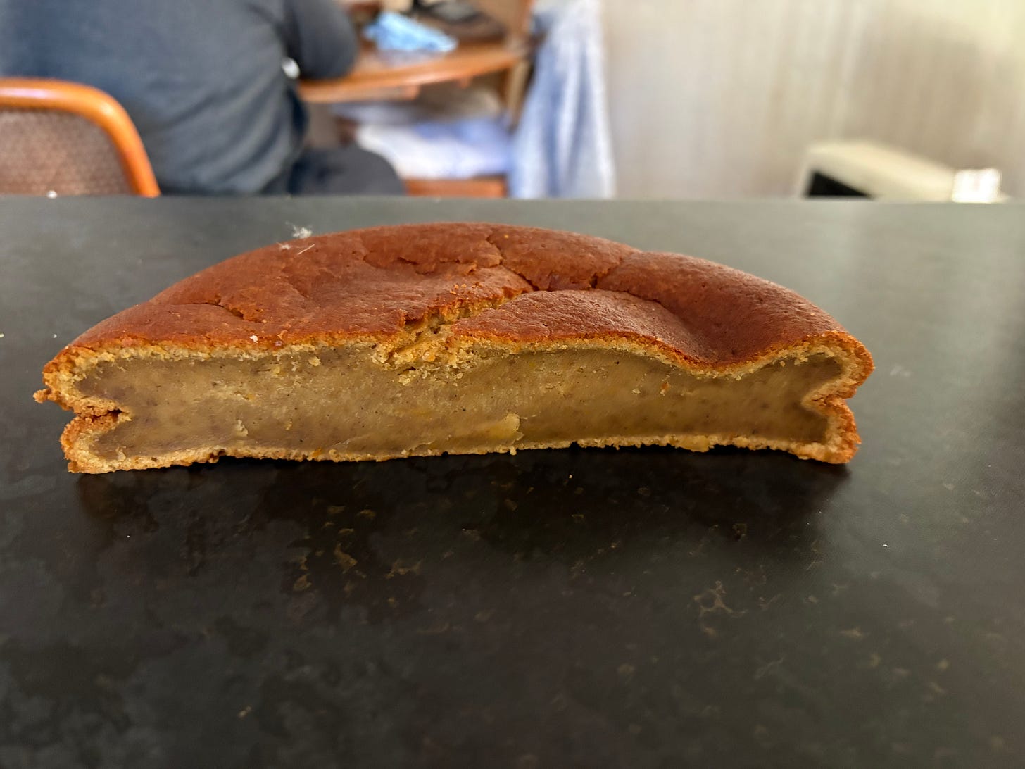 A very flat cake