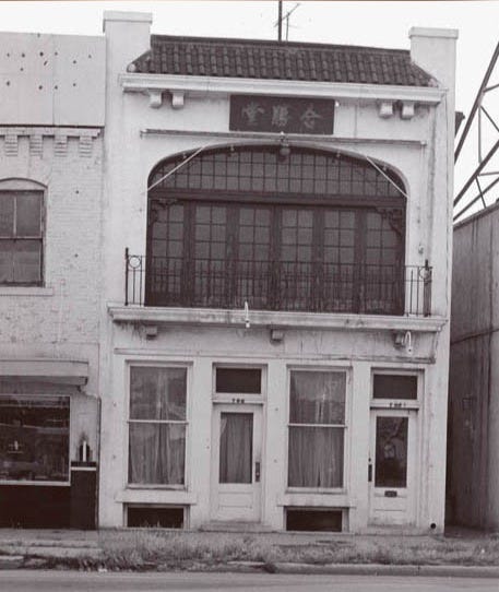 The Hop Sing building (b. 1924) downtown Boise was in Chinatown until it was demolished in 1974. It was on 7th Street (renamed Capitol Boulevard) near where the new parking garage is today north of the Grove Hotel. (photo courtesy Idaho State Archiv…