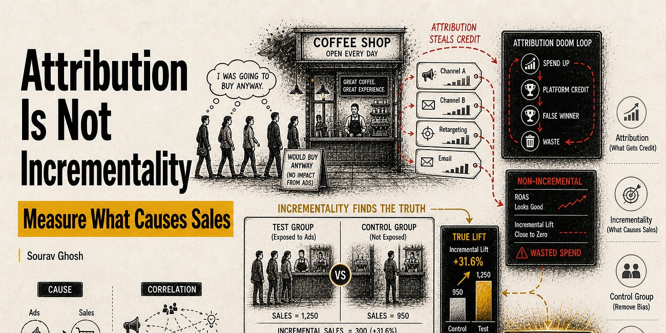 Attribution to Incrementality, Correlation to Causation: Upgrade eCommerce Measurement to increase Advertising ROI