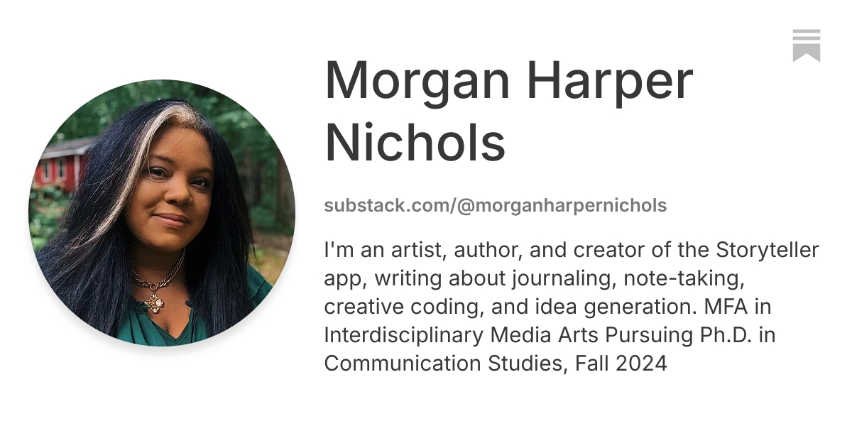 Morgan Harper Nichols | Substack