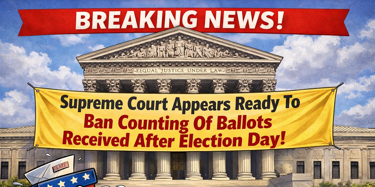 *Breaking News*SCOTUS Signals, In Hearing This Morning, Major Shift On Mail-In Ballot Deadlines — California’s Loose System Could Be In Trouble