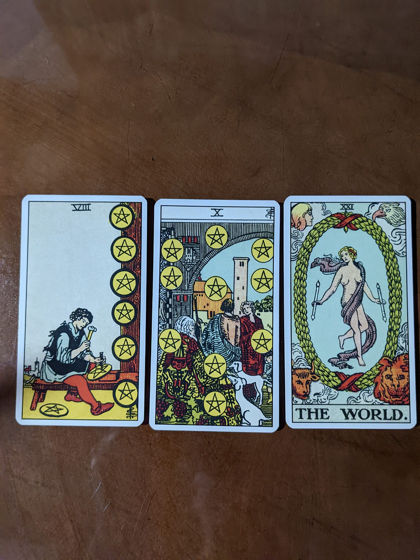 Three Tarot Cards