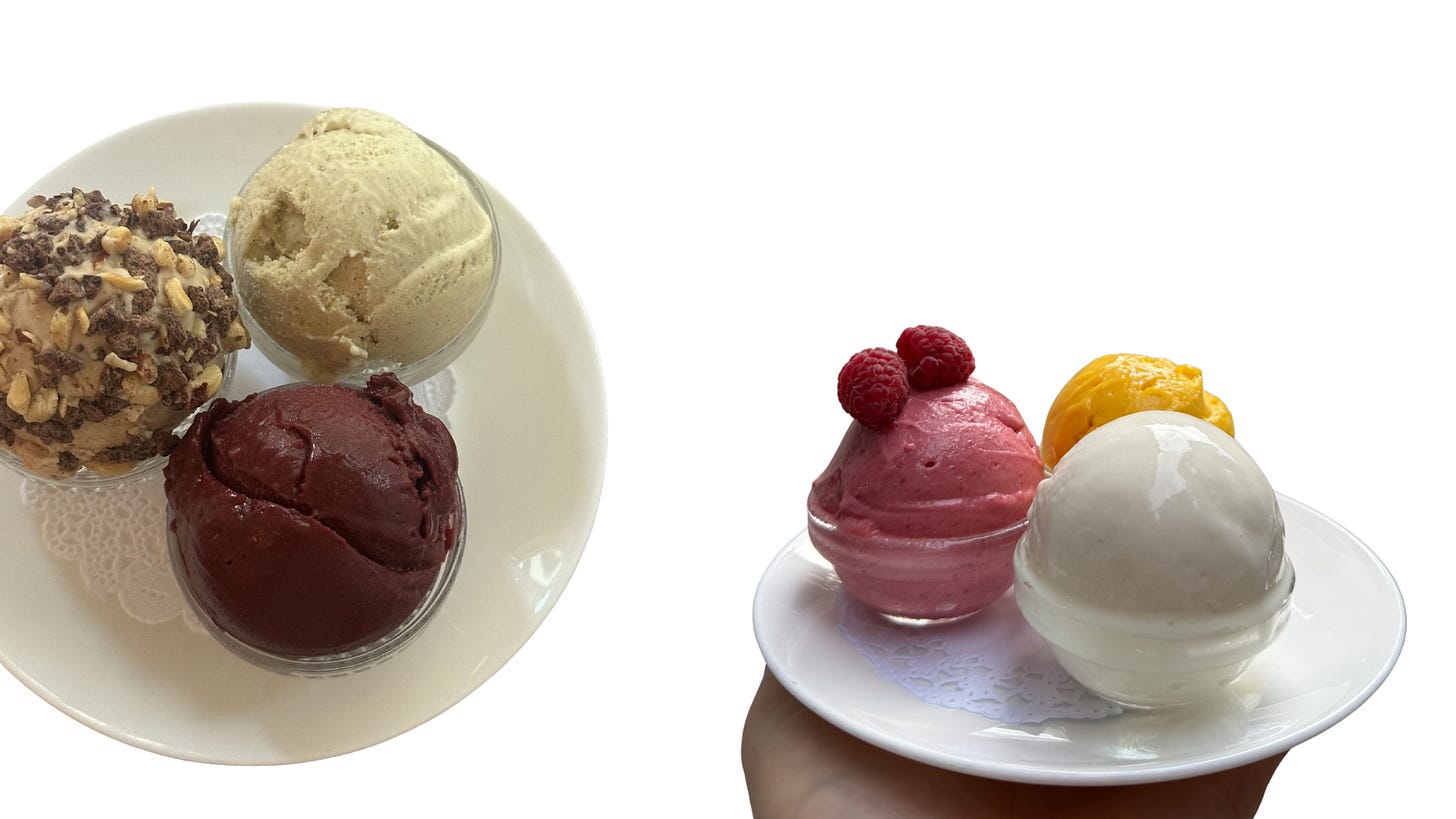 Two ice cream trios, courtesy of Clodagh Manning Two ice cream trios, courtesy of Clodagh Manning